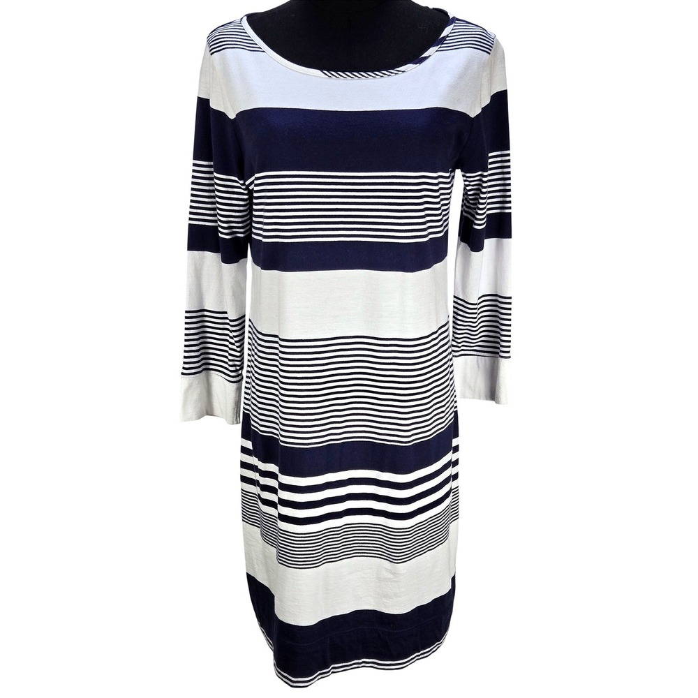 Women's Lilly Pulitzer Medium Marlowe Striped Pima Cotton Dress Resort Coastal‎